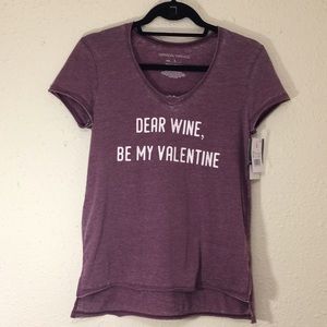 "DEAR WINE, BE MY VALENTINE" graphic s/s tee (148)